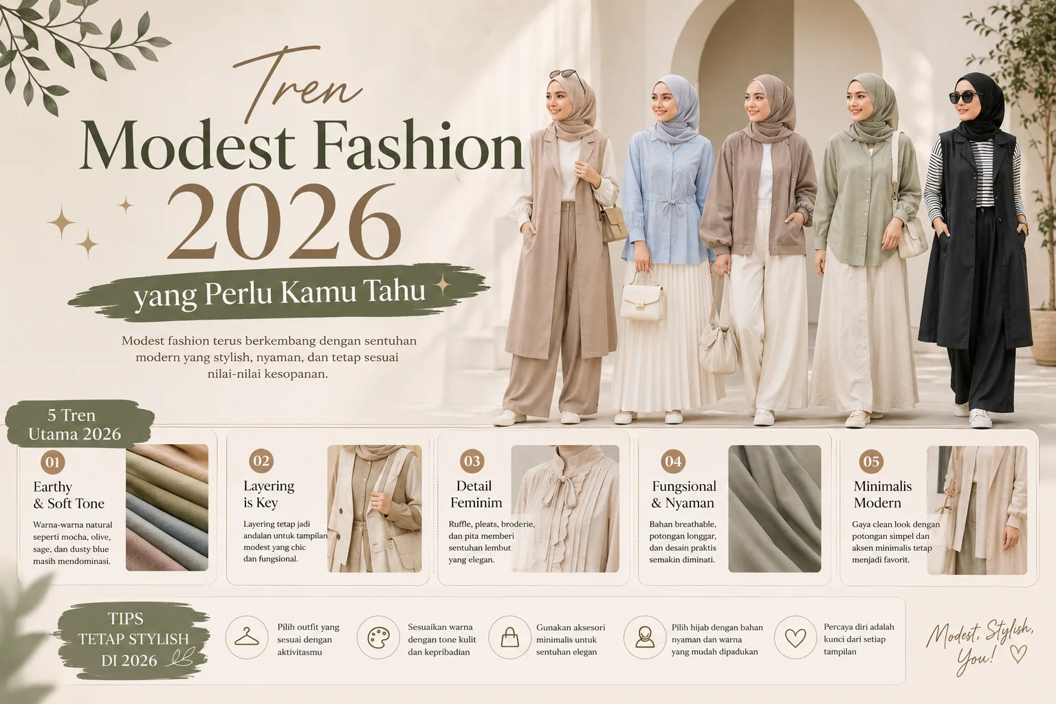 Tren Modest Fashion 2026 yang Perlu Kamu Tahu